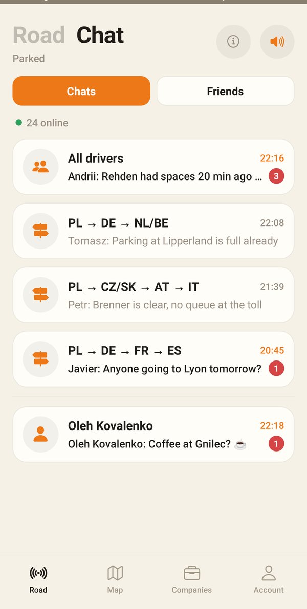 Chat for the parked