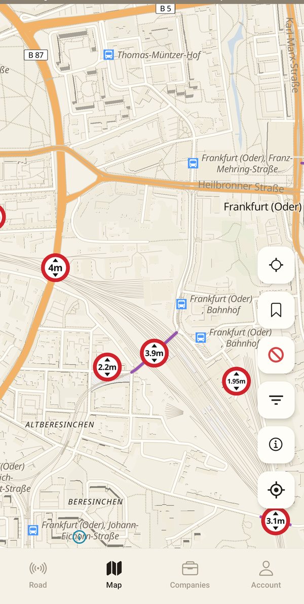 A map made for trucks